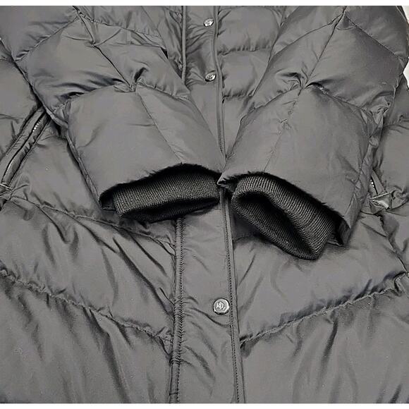 Lauren Ralph Lauren Womens Down Faux Fur Trim Black Hooded Puffer Coat XL EUC - Picture 11 of 12
